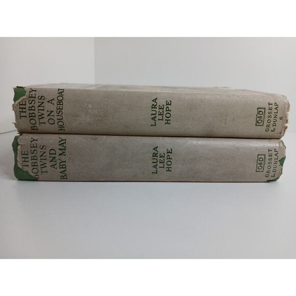 Vtg The Bobbsey Twins Books Hardcover Lot of 2 Laura Lee Hope Baby May Houseboat - Picture 3 of 10